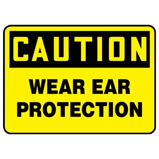 Accuform MPPE800VP 7"" x 10"" OSHA Caution Safety Sign: Wear Eye Protection, Plastic
