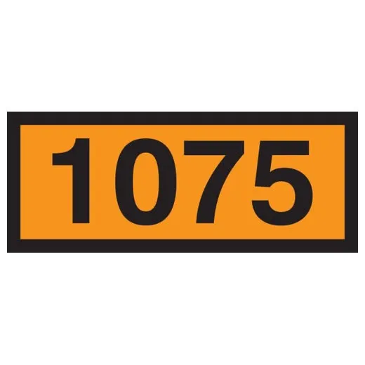 Accuform MPR601MG 6.3"" x 15.7"" Orange 4-Digit Panel: 1075 (Propane), Magnetic Vinyl