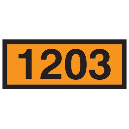 Accuform MPR603VS 6.3"" x 15.7"" Orange 4-Digit Panel: 1203 (Gasoline), Adhesive Vinyl