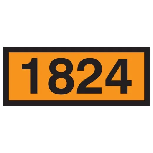 Accuform MPR607MG 6.3"" x 15.7"" Orange 4-Digit Panel: 1824 (Sodium Hydroxide), Magnetic Vinyl