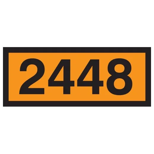 Accuform MPR617MG 6.3"" x 15.7"" Orange 4-Digit Panel: 2448 (Molten Sulfur), Magnetic Vinyl