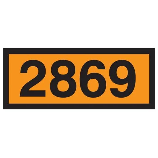 Accuform MPR619MG 6.3"" x 15.7"" Orange 4-Digit Panel: 2869 (Titanium Trichloride Mixture), Magnetic Vinyl