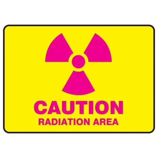 Accuform MRAD501XP 7"" x 10"" Caution Safety Sign: Radiation Area, Accu-Shield
