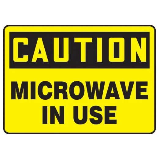 Accuform MRAD639XP 7"" x 10"" OSHA Caution Safety Sign: Microwave In Use, Accu-Shield