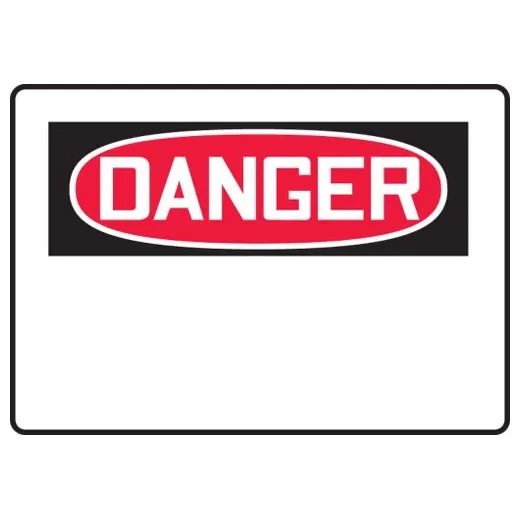 Accuform MRBH201XP 7"" x 10"" OSHA Danger Safety Sign Blank, Accu-Shield