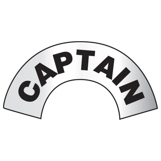 Accuform MRBWRV03RFV 3"" x 6-7/8"" Reflective Emergency Response Hard Hat Decal: Captain, Reflective Sheet