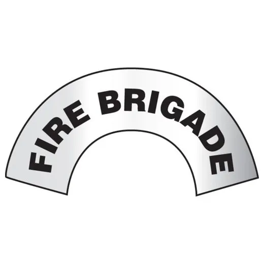 Accuform MRBWRV07RFV 3"" x 6-7/8"" Reflective Emergency Response Hard Hat Decal: Fire Brigade, Reflective Sheet