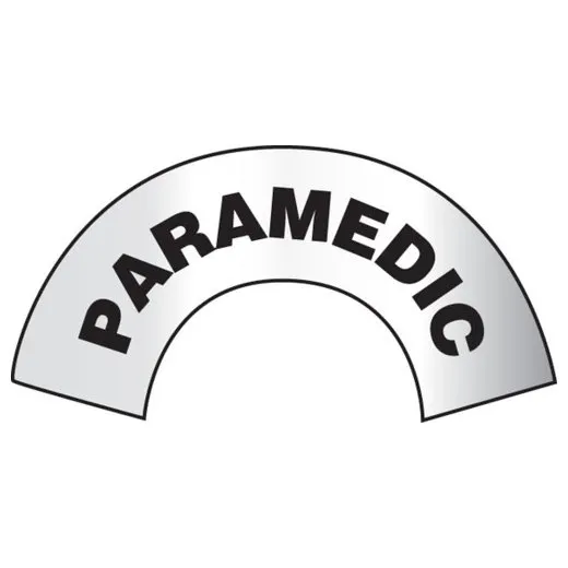 Accuform MRBWRV10RFV 3"" x 6-7/8"" Reflective Emergency Response Hard Hat Decal: Paramedic, Reflective Sheet