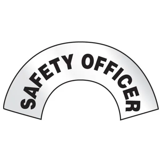 Accuform MRBWRV11RFV 3"" x 6-7/8"" Reflective Emergency Response Hard Hat Decal: Safety Officer, Reflective Sheet