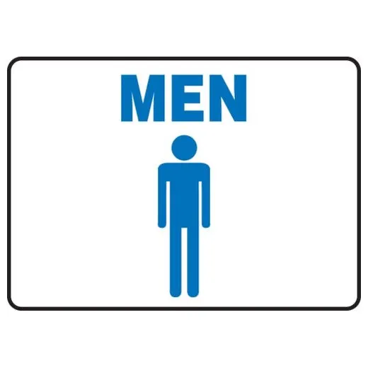 Accuform MRST501XT 7"" x 10"" Restroom Sign: Men's, Dura-Plastic