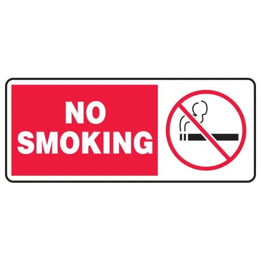 Accuform MSMG500XP 7"" x 17"" Smoking Control Sign: No Smoking (Symbol), Accu-Shield