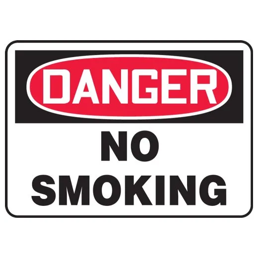 Accuform MSMK132XL 7"" x 10"" OSHA Danger Safety Sign: No Smoking, Aluma-Lite