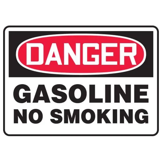 Accuform MSMK253XP 7"" x 10"" OSHA Danger Safety Sign: Gasoline - No Smoking, Accu-Shield