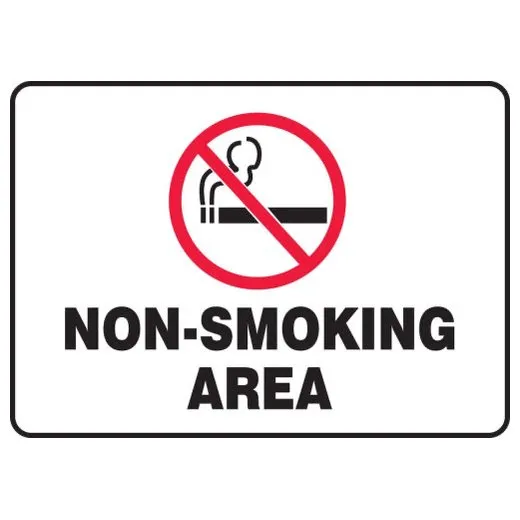 Accuform MSMK415XT 7"" x 10"" Safety Sign: Non-Smoking Area, Dura-Plastic