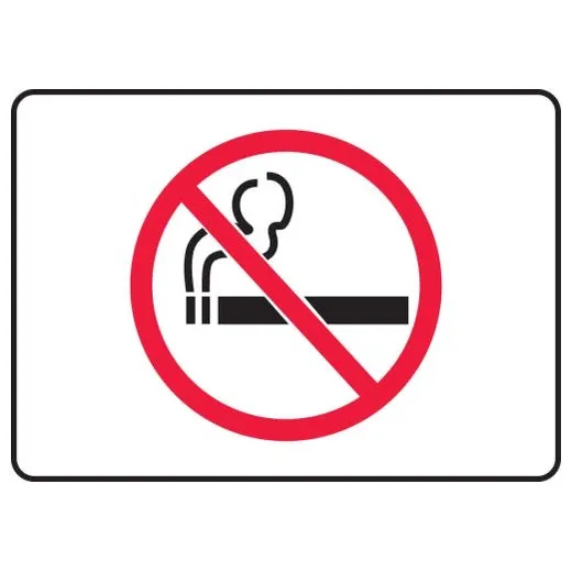 Accuform MSMK417XT 7"" x 10"" Safety Sign: No Smoking, Dura-Plastic