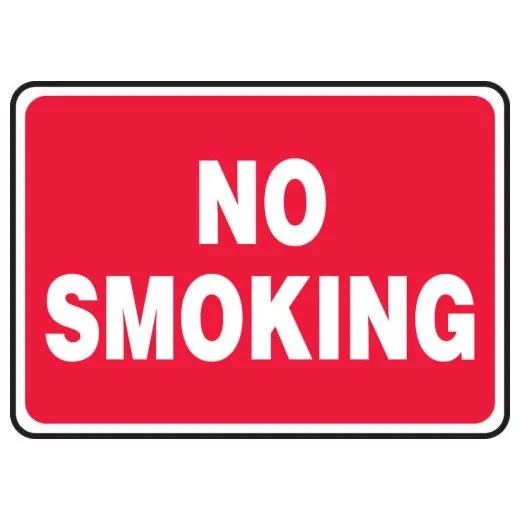 Accuform MSMK423XL 7"" x 10"" Safety Sign: No Smoking, Aluma-Lite