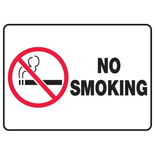 Accuform MSMK427XP 7"" x 10"" Safety Sign: No Smoking, Accu-Shield