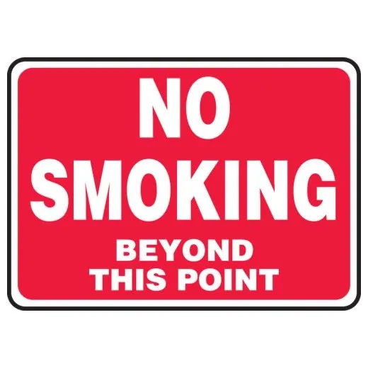 Accuform MSMK432XL 7"" x 10"" Safety Sign: No Smoking Beyond This Point, Aluma-Lite