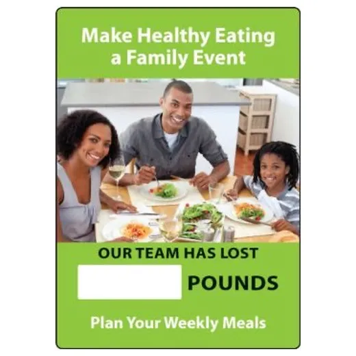 Accuform MSR826PL 20"" x 14"" WorkHealthy Write-A-Day ScoreBoard: Make Healthy Eating a Family Event - Our Team Has Lost _ Pounds