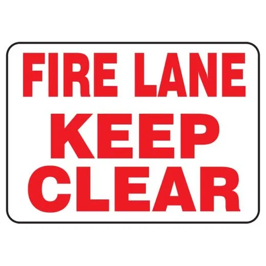 Accuform MVHR500XP 7"" x 10"" Fire Lane Safety Sign: Keep Clear Accu-Shield
