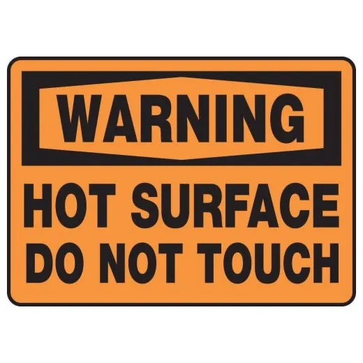Accuform MWLD307XP 7"" x 10"" OSHA Warning Safety Sign: Hot Surface - Do Not Touch