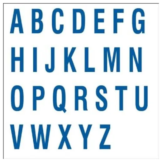 Accuform NAM803BU 3"" Magnetic Character: Letter Set Blue