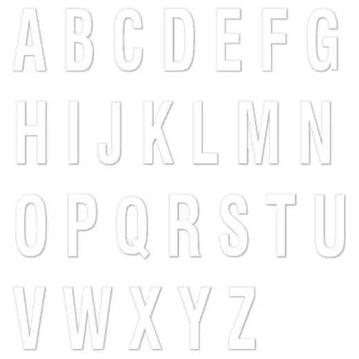 Accuform NAM803WT 3"" Magnetic Character: Letter Set White