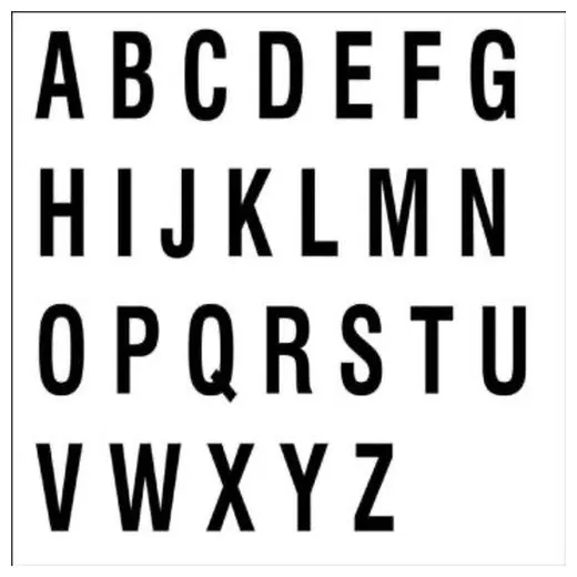 Accuform NAM804BK 4"" Magnetic Character: Letter Set Black