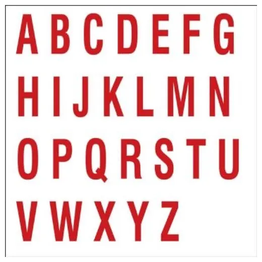 Accuform NAM806RD 6"" Magnetic Character: Letter Set Red