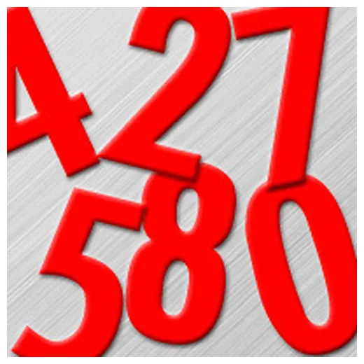 Accuform NAM823RD 3"" Magnetic Characters: Number Set Red