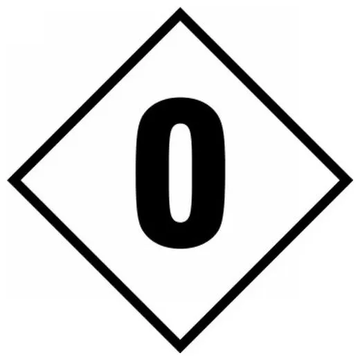 Accuform NAP1910 NFPA Placard: Individual Hazard Panel, Numbers for 24"" Placard Simple Asphyxiant