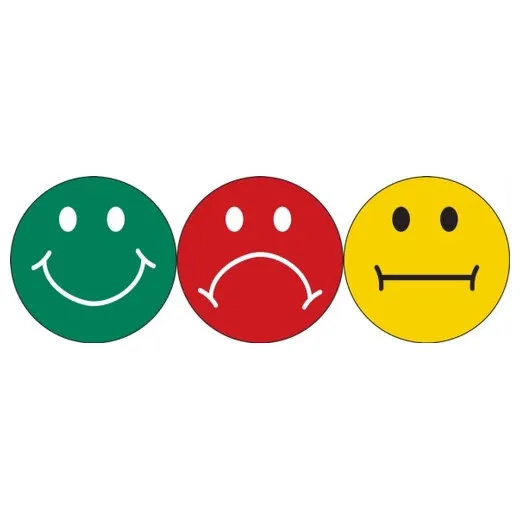 Accuform PBL310 1"" Ultra-Cling Smile, Neutral, and Unhappy Faces Multi-Pack