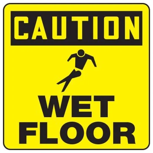 Accuform PFC632 OSHA Caution Sign Holder Labels: Wet Floors