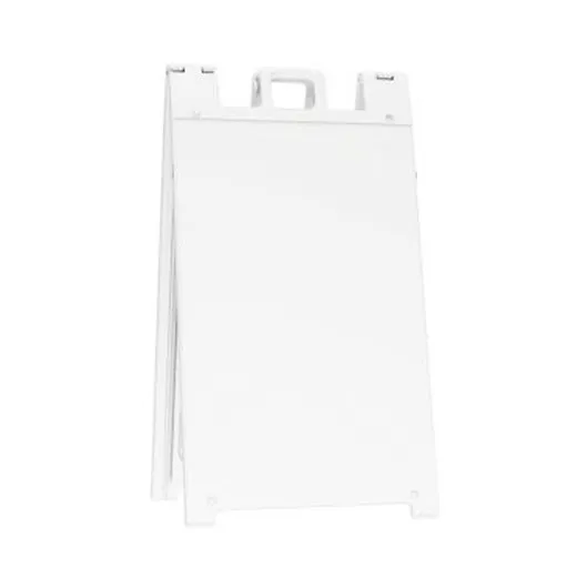 Accuform PFH210WT 20"" x 12"" Fold-Up Barricade Sign: Blank White