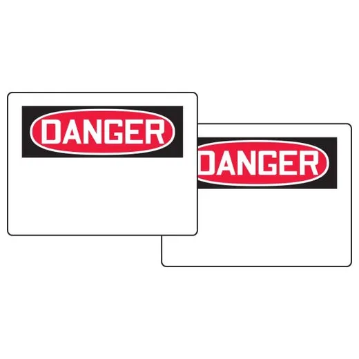 Accuform PFK101 20"" x 12"" OSHA Danger Quik Sign Fold-Up: Blank