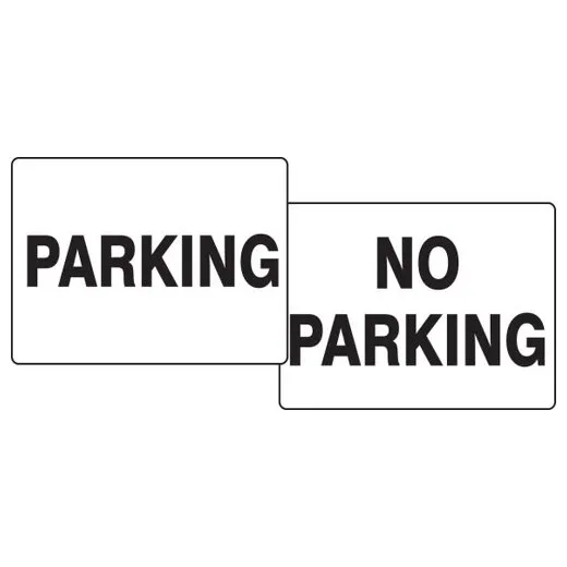 Accuform PFK503 18"" x 24"" Quik Sign Fold-Up: Parking / No Parking