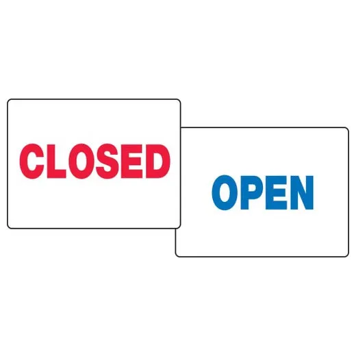 Accuform PFK505 18"" x 24"" Quik Sign Fold-Up: Open / Closed