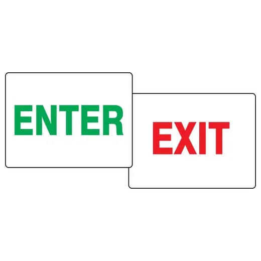Accuform PFK515 Quik Sign Fold-Ups: Enter / Exit