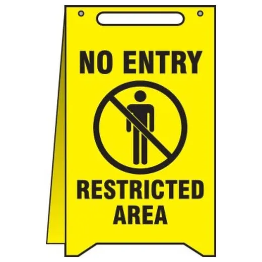 Accuform PFR015 20"" x 12"" Fold-Up Floor Sign:Fold-Up Floor Sign