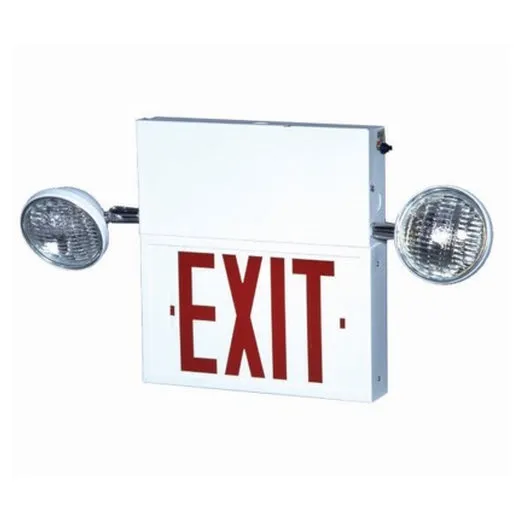 Accuform PLC448 Combination Emergency Lighted Exit Sign with Emergency Lights