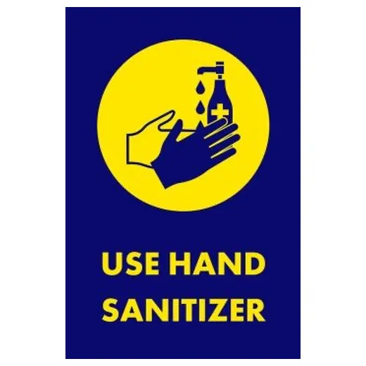 Accuform PMM100BU 5-ft x 3-ft NoTrax Message Mat: Use Hand Sanitizer Blue
