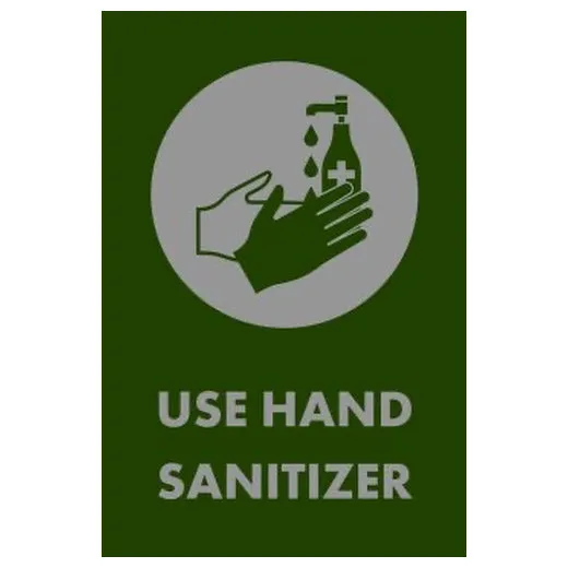 Accuform PMM100GN 5-ft x 3-ft NoTrax Message Mat: Use Hand Sanitizer Green