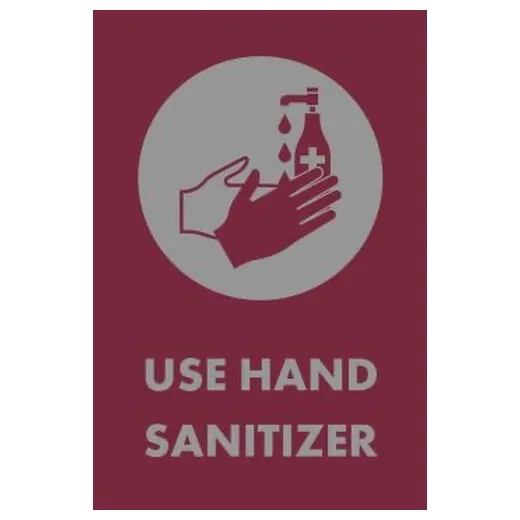 Accuform PMM100RD 5-ft x 3-ft NoTrax Message Mat: Use Hand Sanitizer Red