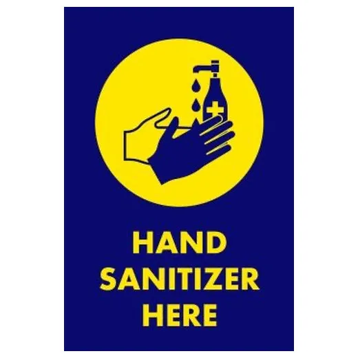 Accuform PMM101BU 5-ft x 3-ft NoTrax Message Mat: Hand Sanitizer Here Blue