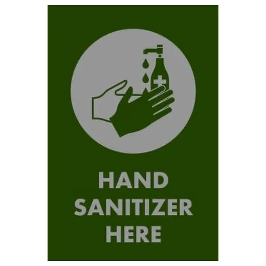 Accuform PMM101GN 5-ft x 3-ft NoTrax Message Mat: Hand Sanitizer Here Green