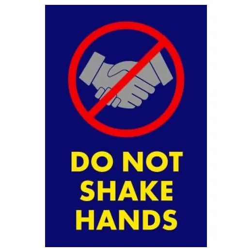Accuform PMM103BU 5-ft x 3-ft NoTrax Message Mat: Do Not Shake Hands Blue