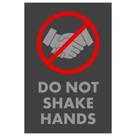 Accuform PMM103CH 5-ft x 3-ft NoTrax Message Mat: Do Not Shake Hands Charcoal