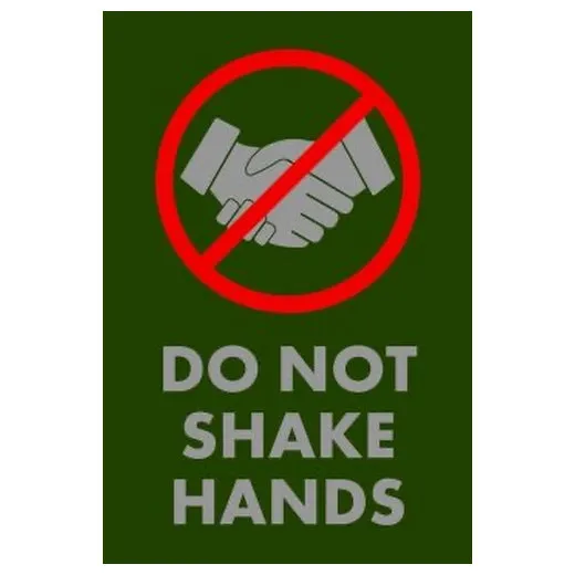 Accuform PMM103GN 5-ft x 3-ft NoTrax Message Mat: Do Not Shake Hands Green