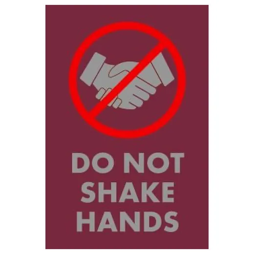 Accuform PMM103RD 5-ft x 3-ft NoTrax Message Mat: Do Not Shake Hands Red