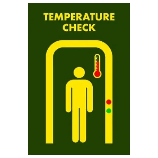 Accuform PMM109GN 5-ft x 3-ft NoTrax Message Mat: Temperature Check Green